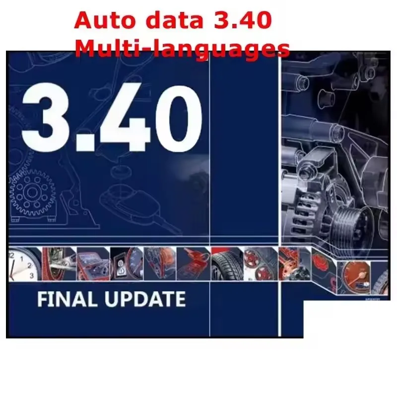 2025 Hot Sale 3.40 Auto Repair Software Auto Data Multi-languages Send by CD Guide Version Remote Automotive Car Tool Software
