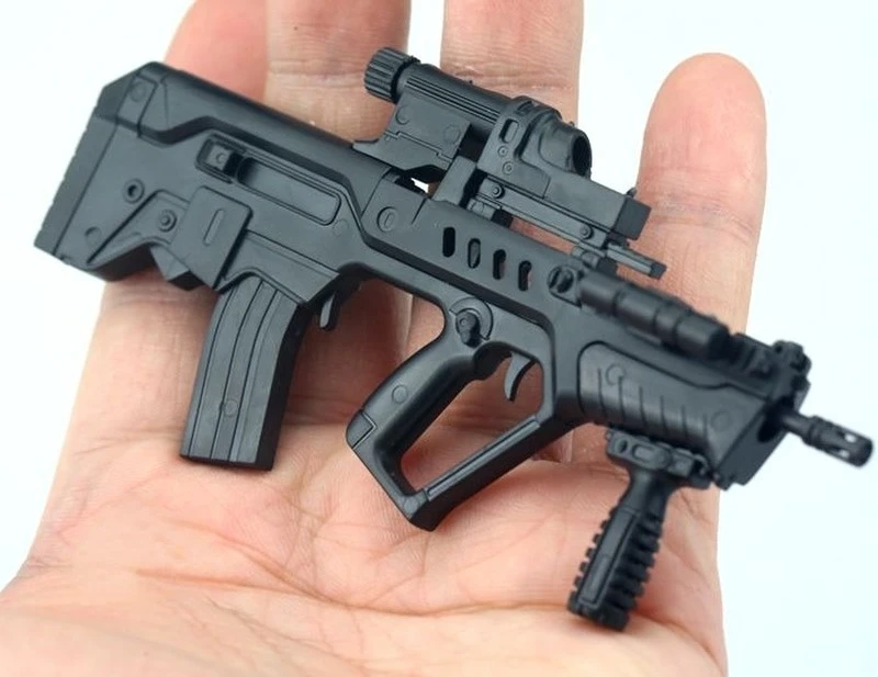 1/6th Mini Jigsaw Puzzle Israel TAVOR Submachine Gun Plastic Assembled Firearm Model for 12 Inch Action Figure