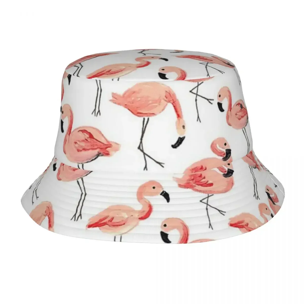 Flamingo Cactus Tropical Ruber Bucket Hats Panama For Kids Bob Hats Outdoor Cool Fisherman Hats For Summer Fishing Unisex Caps