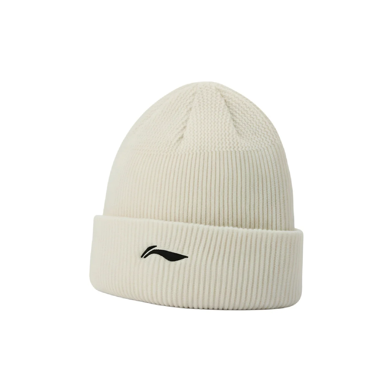 Li Ning Comfortable Fashion Large Head Circumference Solid Color Thermal Fleece Lined Polyester Beanies Unisex AMZV121