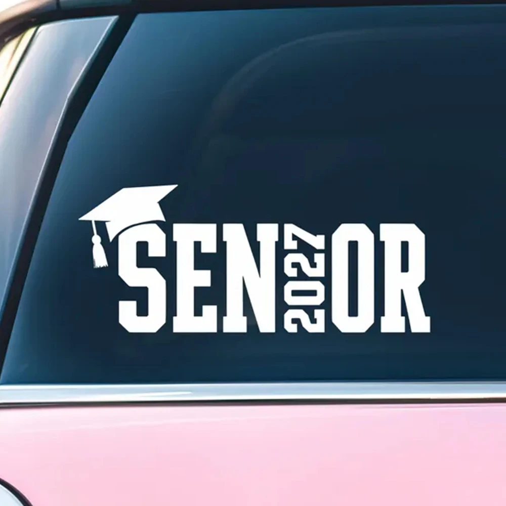 Lass Of 2027 Senior Graduate Car Sticker Exterior Accessories for Window Truck SUV Vehicle Decor Waterproof Vinyl Decal