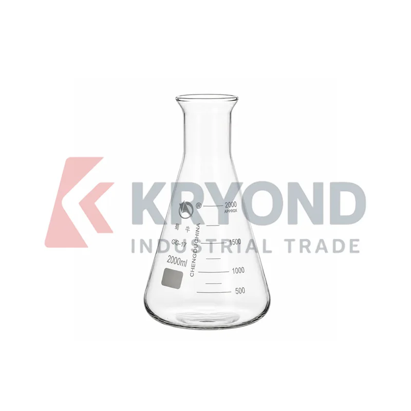 Wide Mouth Erlenmeyer Flask High Borosilicate Glass 50mL 100mL 150mL 250mL 300mL 500mL 1000mL 2000mL Laboratory Conical Vessel