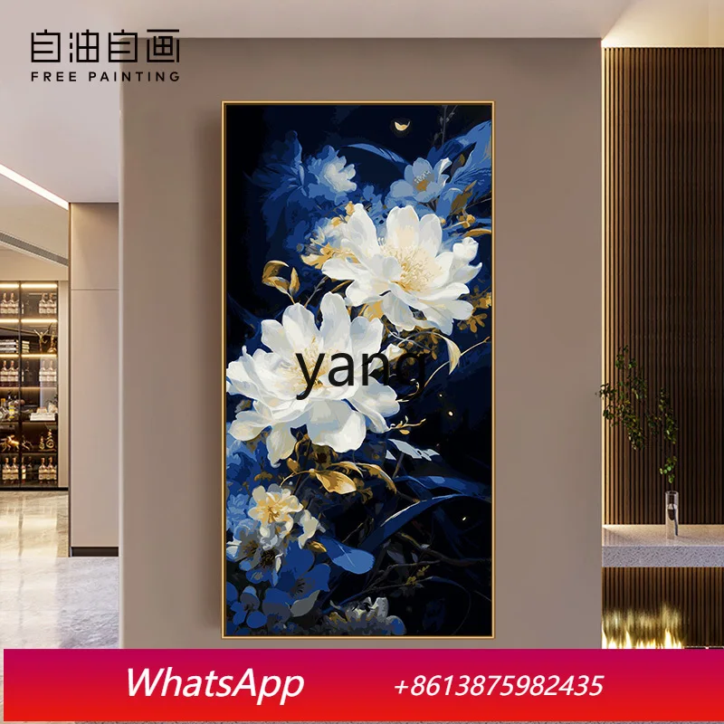CX oil painting coloring hand-filled hand-painted Chinese style entrance oil painting