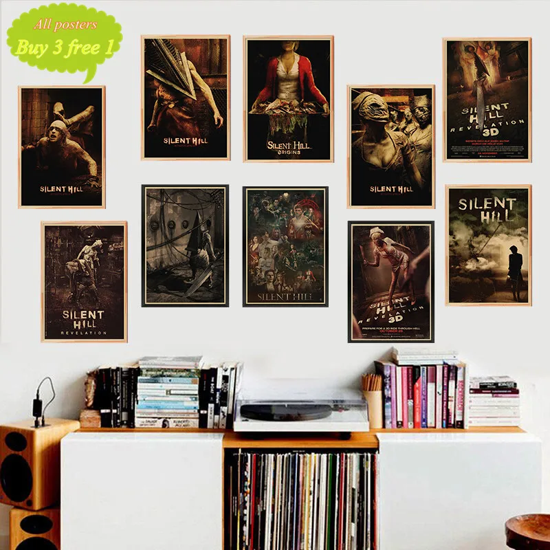 Silent Hill Posters Movie Wall Stickers Kraft Paper Paper Prints High Definition Home Decoration Livingroom Bedroom