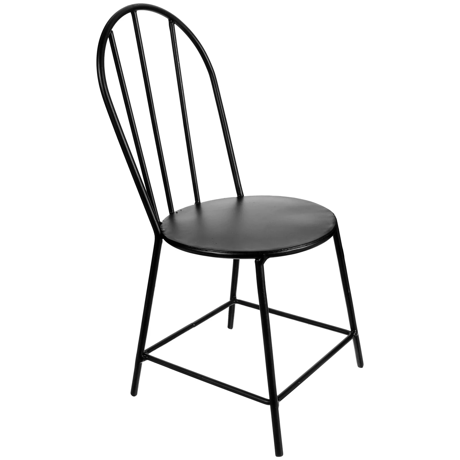 1pc Iron Chair Miniature Decor Living Bedroom Desk Accessories Smooth Furniture Toy Simulation Ornament