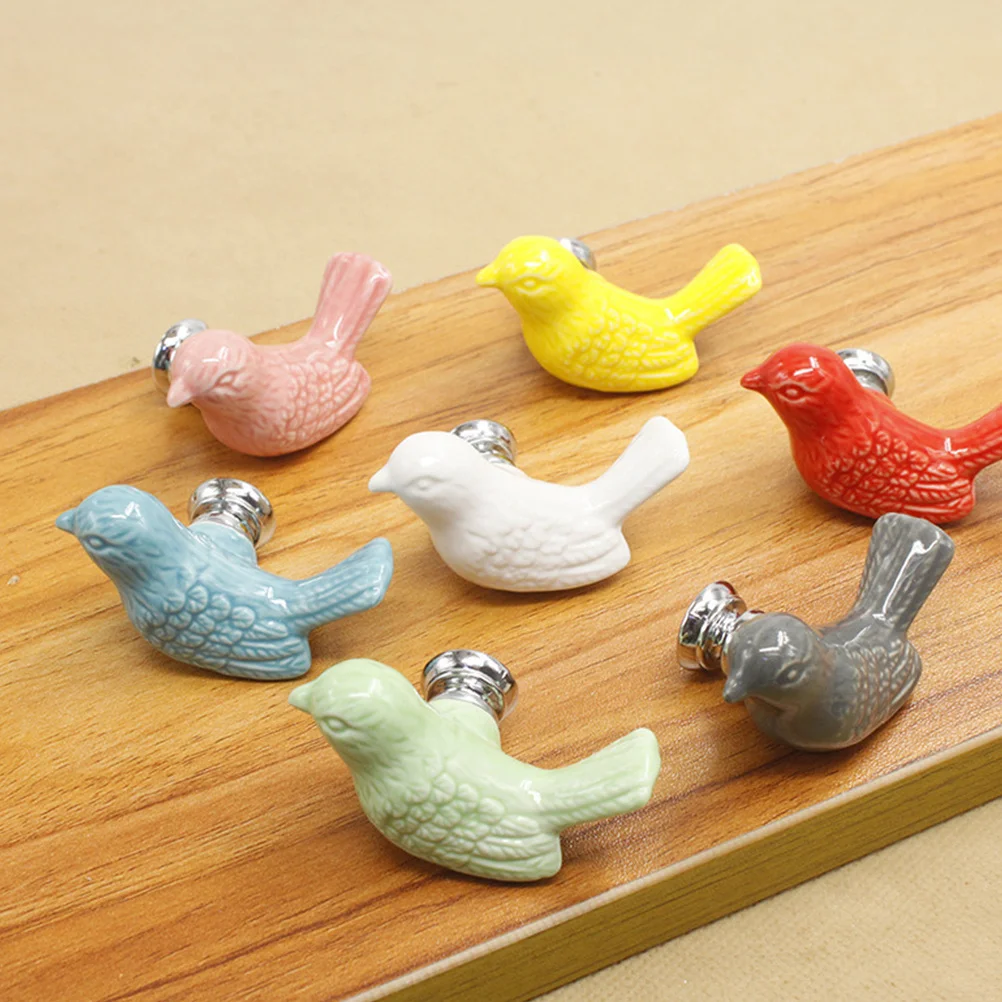 

2Pcs Ceramic Handles European Style Modern Drawer Knob Single Hole Pull for Cabinet Wardrobe Closet Chest Decor Home Kitchen