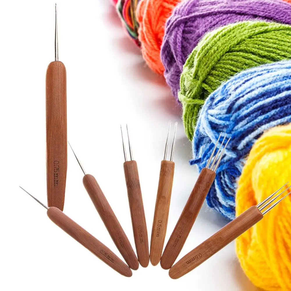 Handle One/Doube/Triple Head Making Tools Crochet Needle Making Dreadlock Knitting Hooks Braid Maintenance