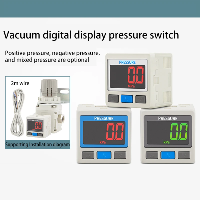 Digitale Manometer ISE30A Intelligente Digitale Display Controller ZSE30A Vacuüm Drukschakelaar Verstelbare ISE40A DPSP1-10020