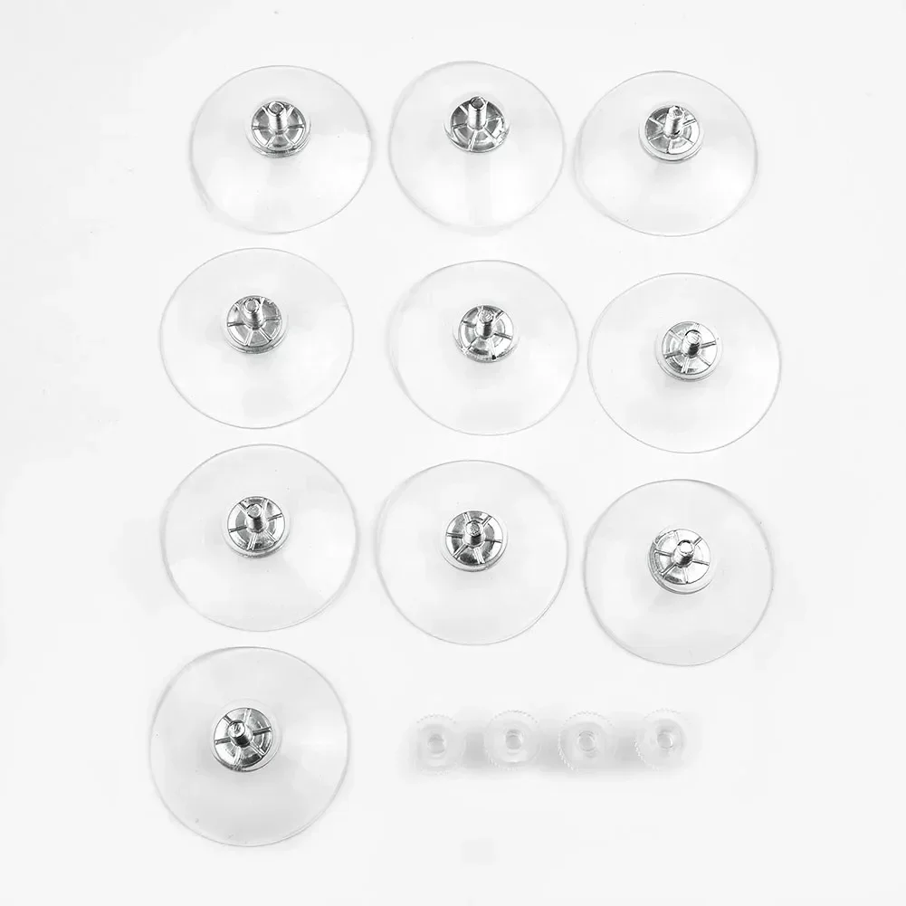 41mm Mushroom Head Clear Suction Cups Thumb Nut Strong Vacuum Suckers White Nut Rubber Casement Suckers