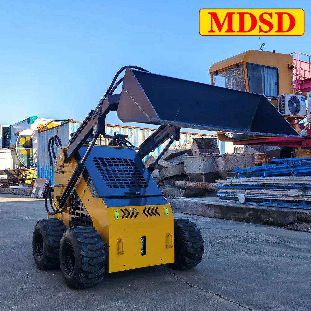 

Heavy Duty Wheel Skid Steer Loader Reinforced Frame for Long Service Life Construction Machinery Customize Skid Steer Loader