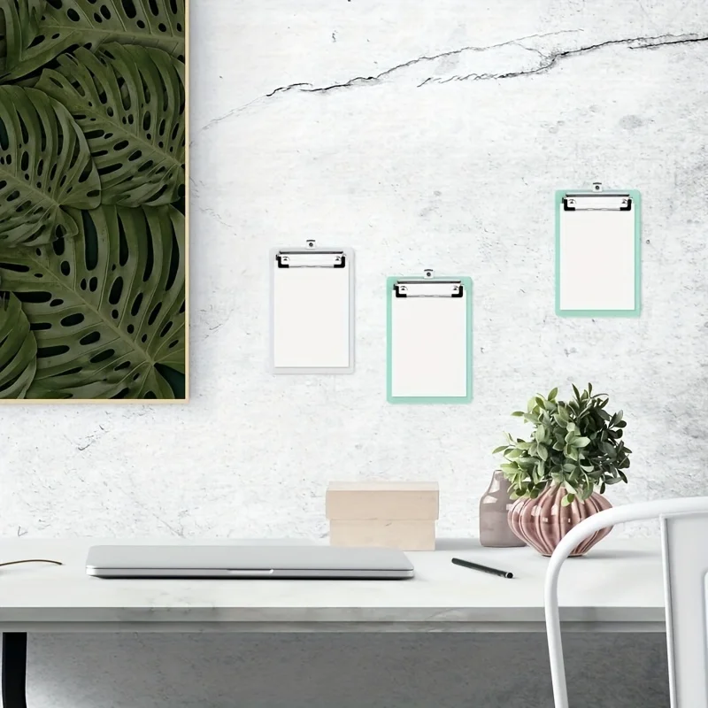 Portable Mini A6 File Folder Thick Durable Writing Clipboard With Low Profile Gold Clip Simple Paper Organizer