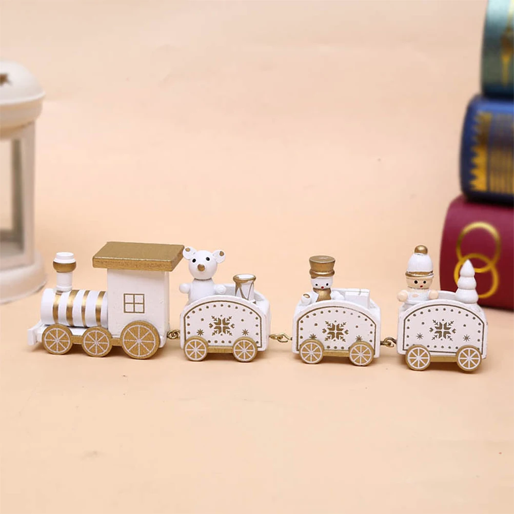 

Wooden Christmas Train Exquisite Design Lightweight Kids Toy Non Remote Control Xmas Decor Snowman Holiday Gift 115 Characters