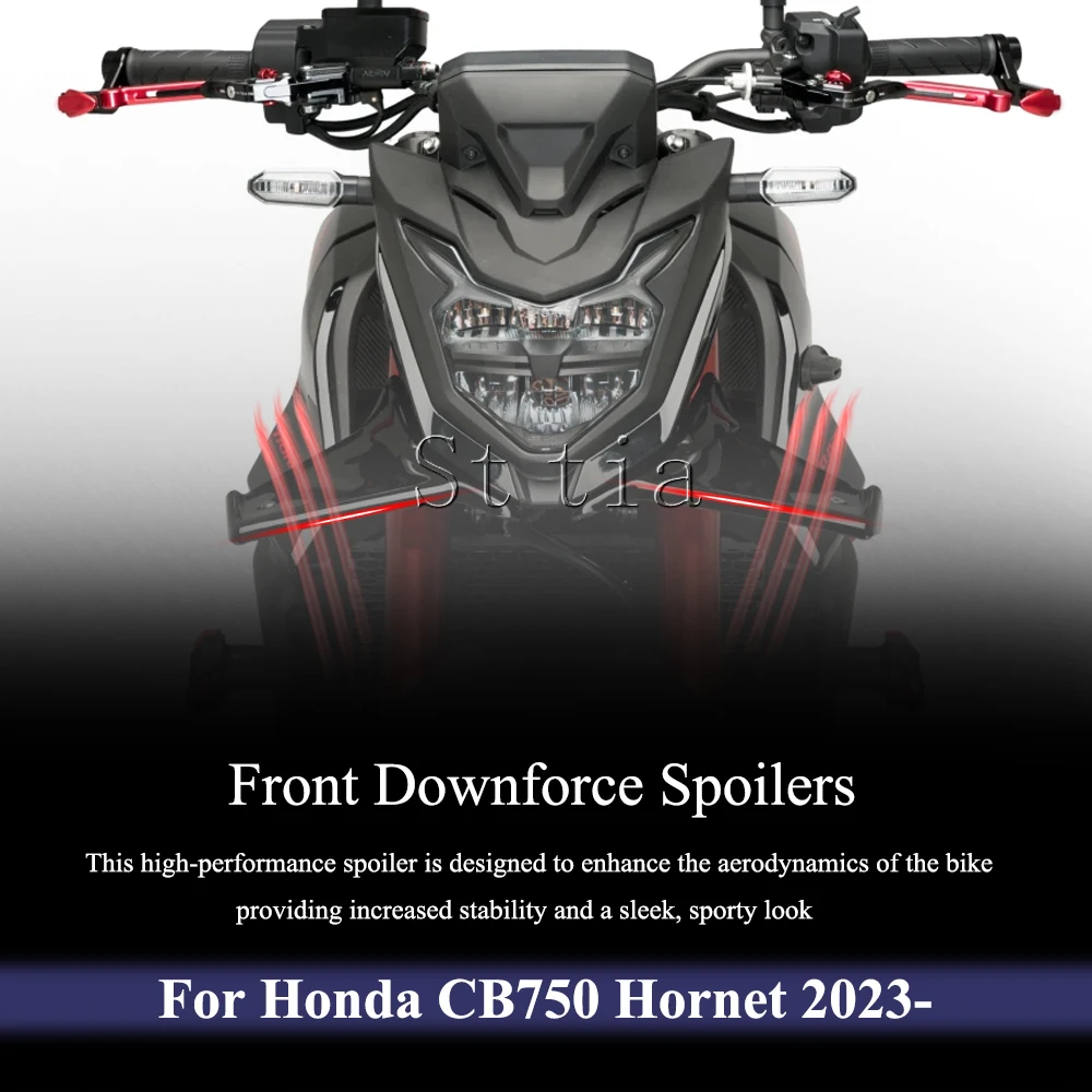 Spoiler dianteiro da motocicleta para honda cb750 hornet cb 750 hornet 2023 2024 2025 esporte downforce nu fortal spoilers asa deflect