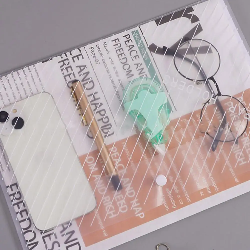 Project Materials Organization Waterproof A4 Size Document Bag Set 20pcs Translucent File Folders with for Scratch-resistant