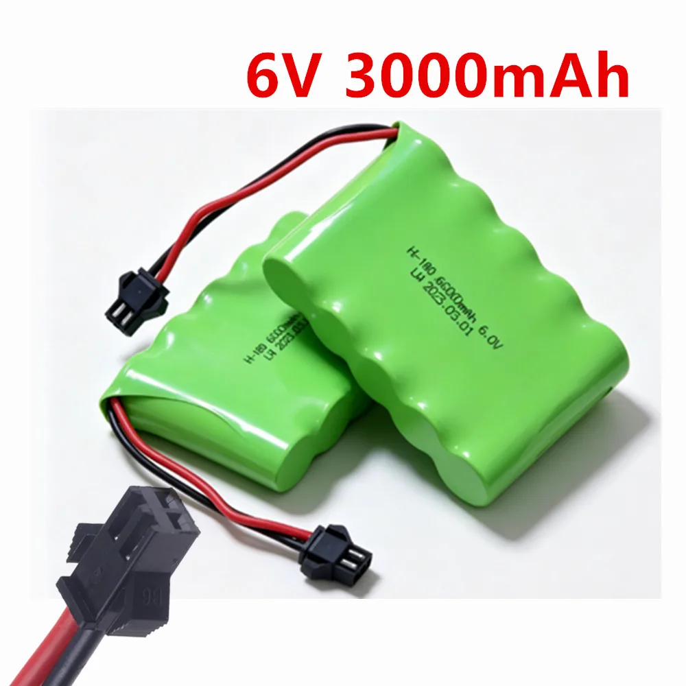 6v 3000mAh Nimh AA Battery For Rc toys Cars Tanks Robots Gun Upgraded 2400mah Batteries Pack For Rc Boat 6V Rechargeable Battery