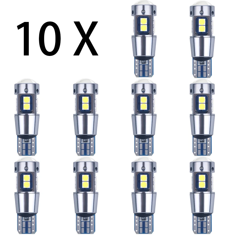 

2/5/10pcs T10 W5W Super Bright LED Car Parking Lights Auto Wedge Turn Side Bulbs Car Interior Reading Dome Lamp Canbus No Error