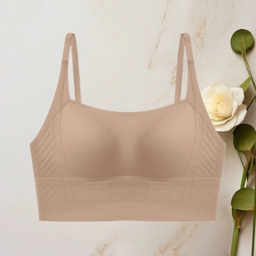 

Simple Thin Women Wireless Bra Anti-sagging Close-fitting Push Up Underwear Gathered Breasts Traceless Seamless Bras Girls Women