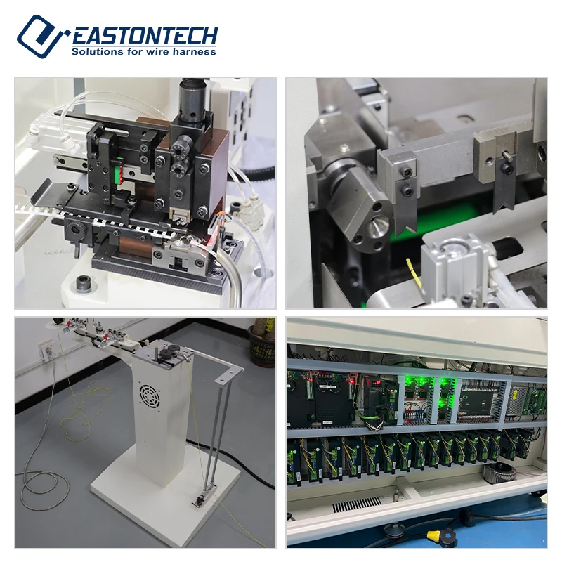 EW-8155 Fully Double-head Automatic Wire Cutting Striping Crimping Machine Number Tube Cable Inserting Machine