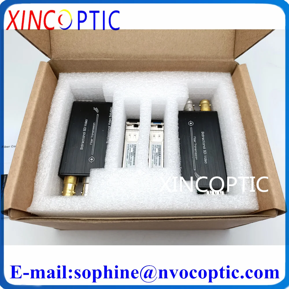 1080P@60Hz 1CH Mini Bi-directional 3G-SDI to Fiber Optic Converter Extender and 4.25G BIDI SM SX LC 20KM SFP  Fibre Transceiver