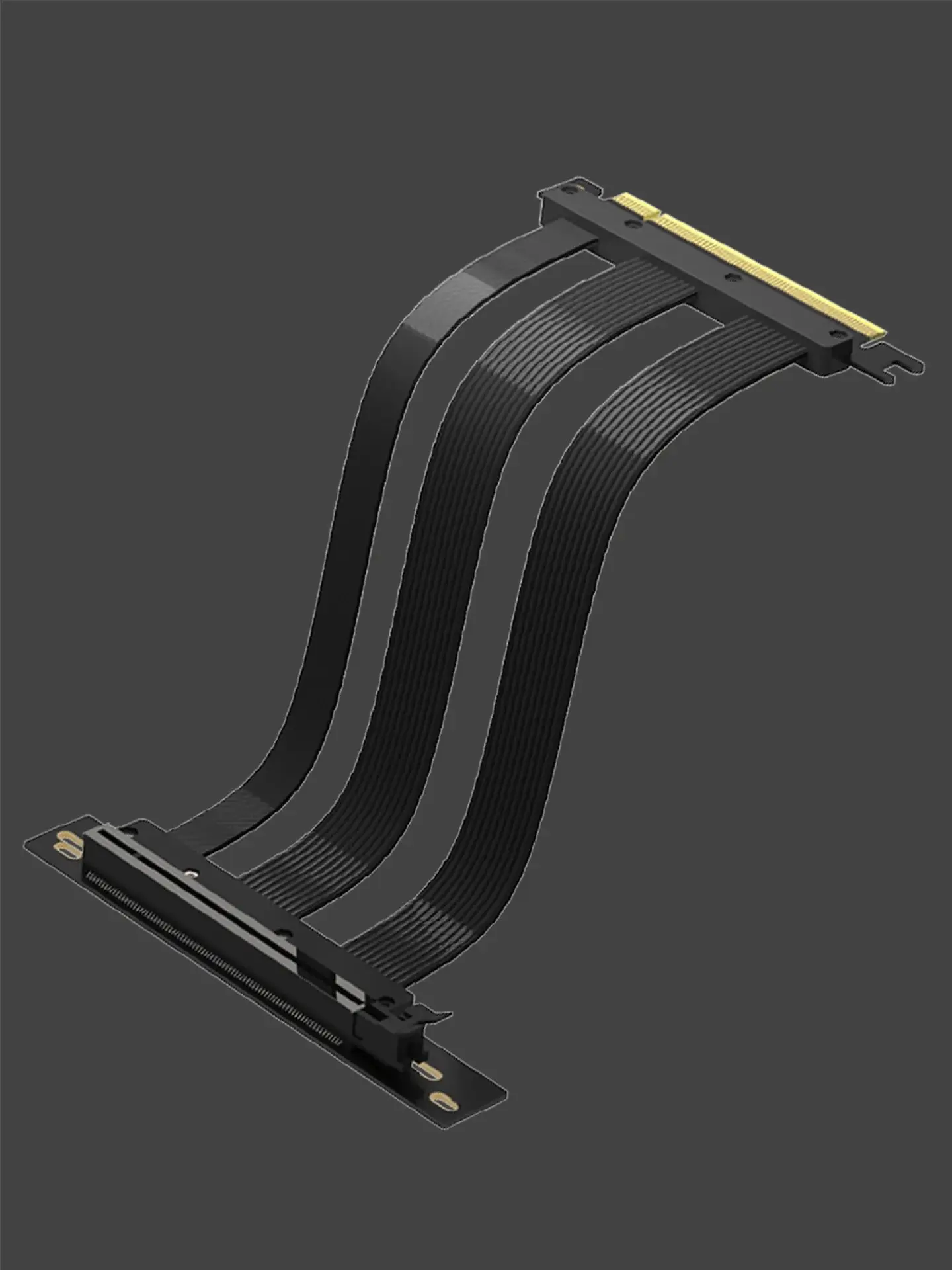 Kabel PCIE 5.0 Riser, kompatybilny z kartami graficznymi PCIe 5.0/4.0, gotowy do kart RTX5090(Ti) RX9070(XT), kątowy 90 stopni, kolor czarny — zdjęcie produktu 7