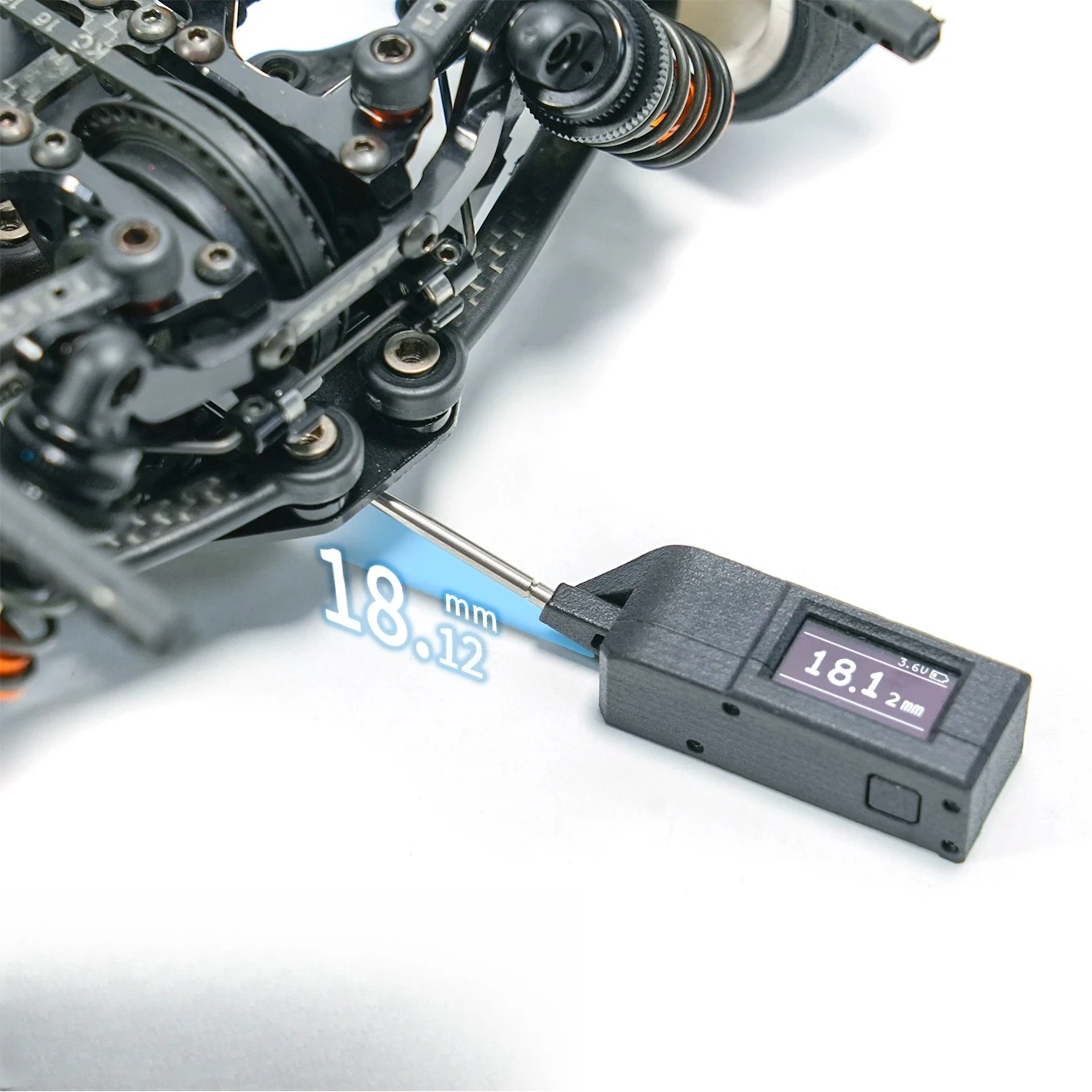 Car height ruler Electronic digital display RC remote control measuring Chassis height measurement tool Portable GH-025