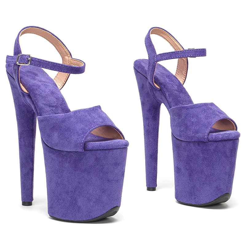 

Leecabe 8Inch/20cm Suede Upper Platform Sandals party High Heels Shoes Pole Dancing Shoes