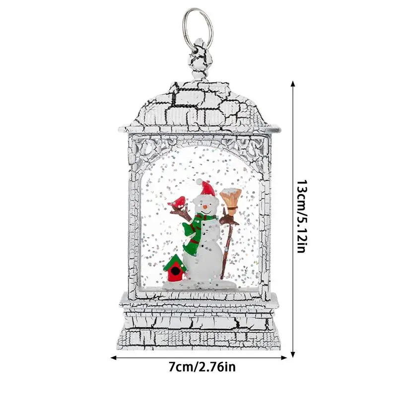 LED Christmas Night light Christmas Snow Globe Lantern Decorative Table Lantern Holiday Lantern for Home Decoration Festive