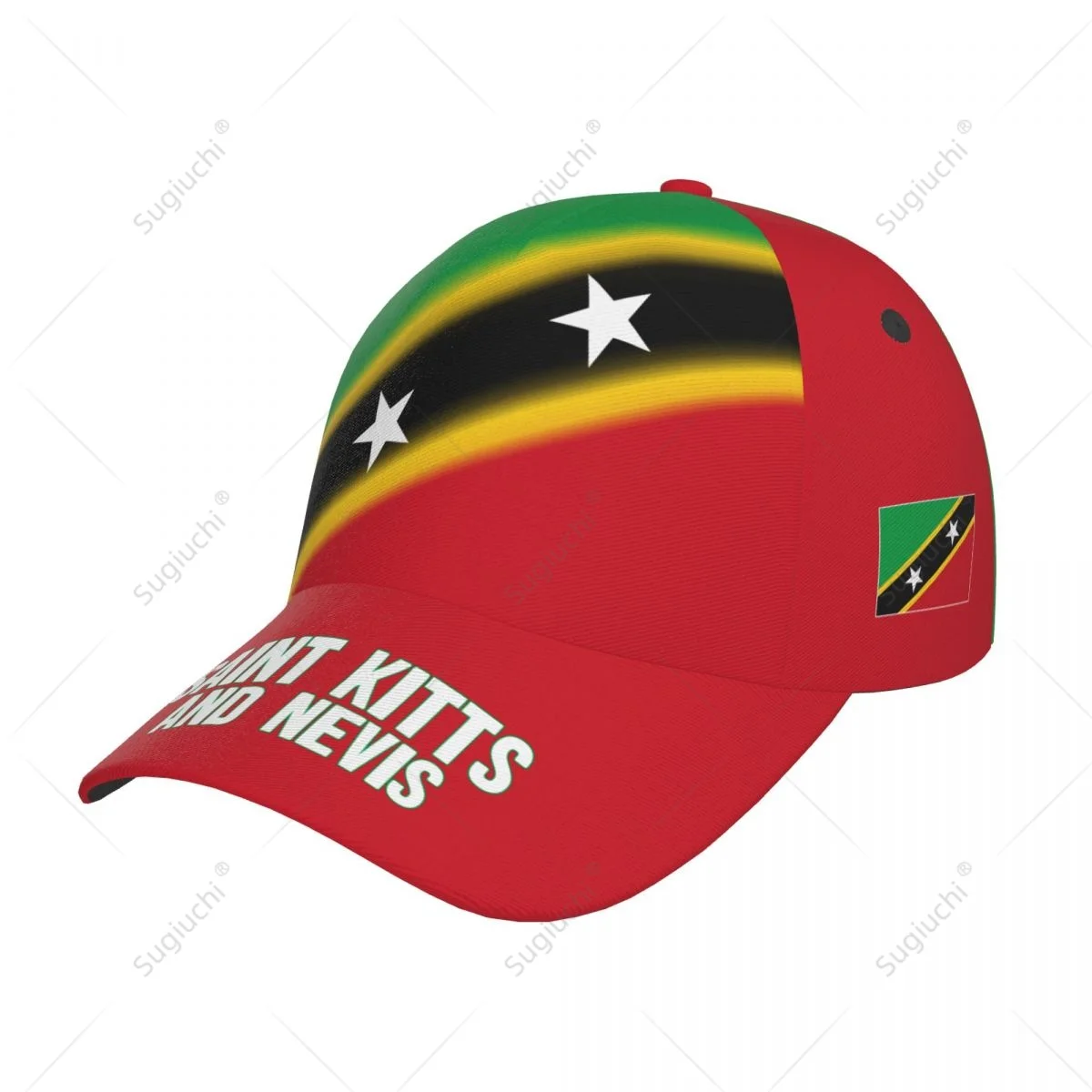 Unisex Baseball Cap Hat Saint Kitts And Nevis Flag Gradient 3D Printing for Tennis Outdoor Bike Bicycle Golf Baseball Sports