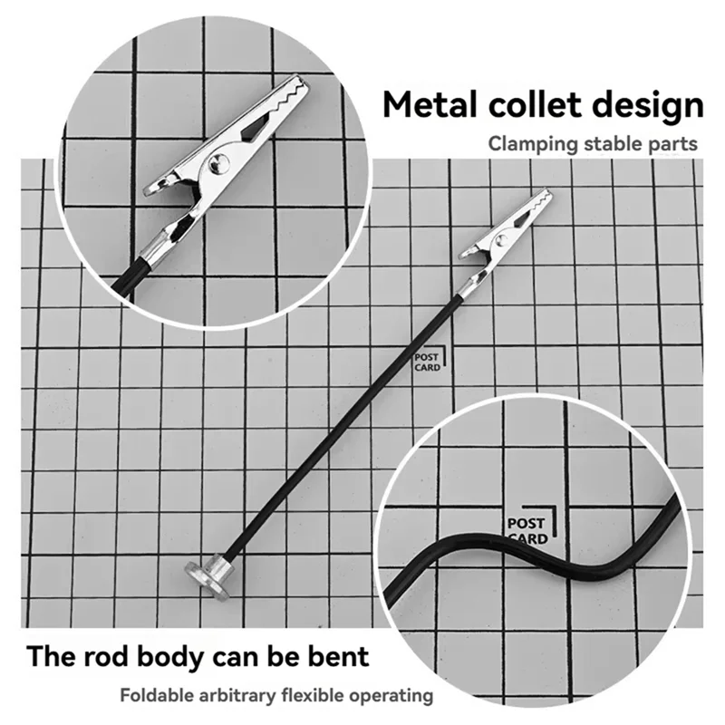 

DELAM-MS095 Flexible Metal Magnetic Clip With Storage Box Model Figure Spray Clamp For Plastic Model Painting Tools Hobby DIY