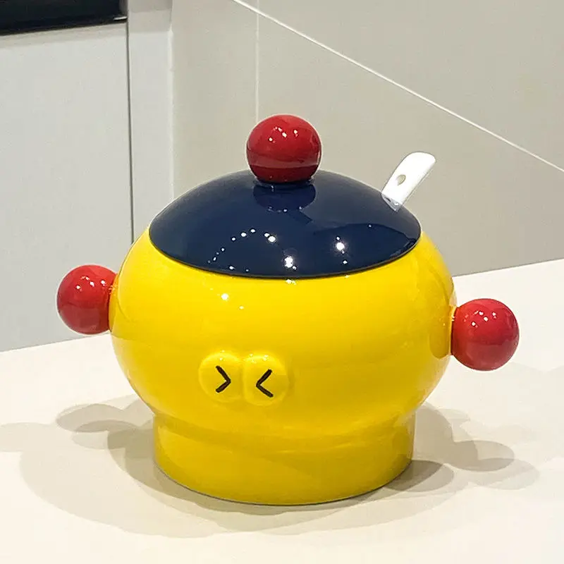

Dopamine Ceramic Pig Oil Tank, Household High Temperature Resistant Oil Storage Tank with Lid, Chili and Meat Oil Tank