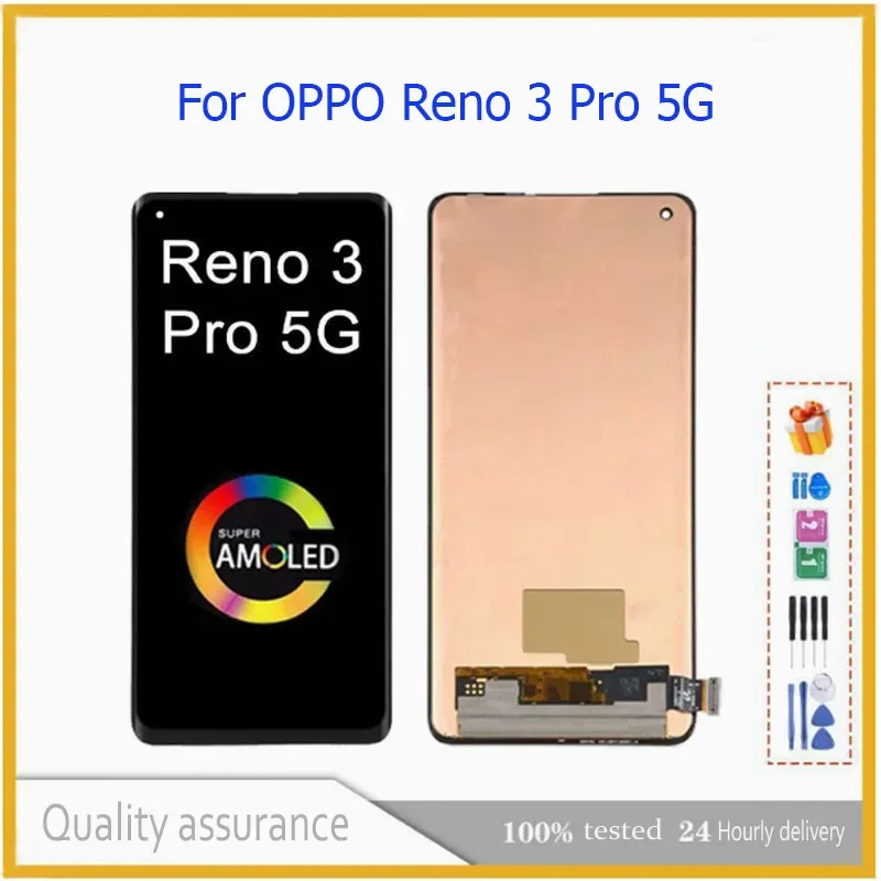 

Original AMOLED LCD Display for OPPO Reno3 Pro 5G, Touch Screen Digitizer Mobile Phone