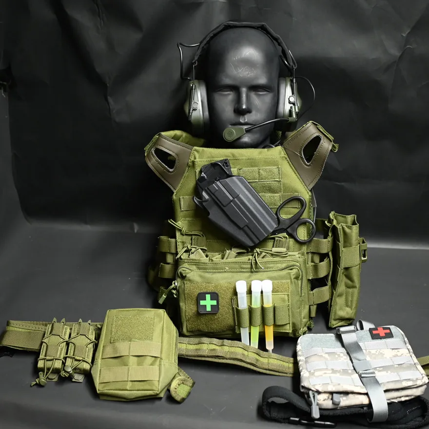 戦術コンバットベストセットエアソフトトレーニングロールプレイング衣装特殊部隊チェストハンギングベストcsウォーゲームペイントボール装備