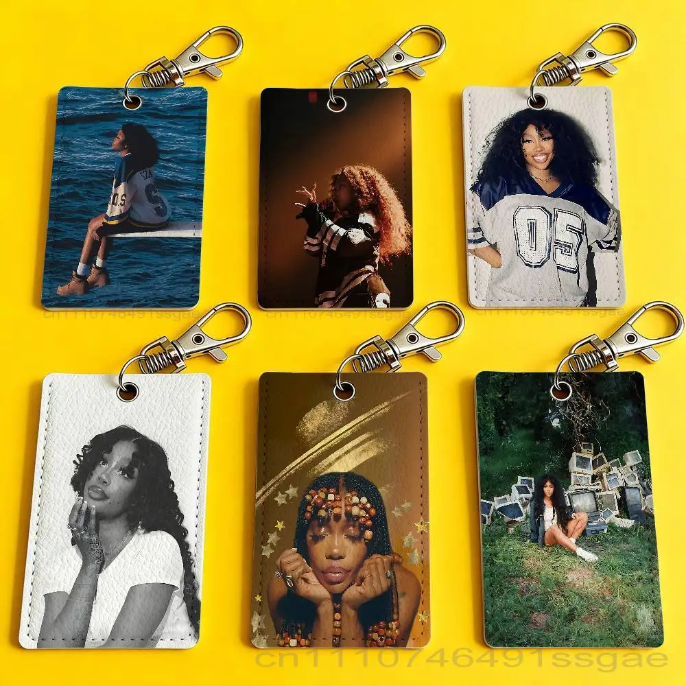 

Singer S-SZA Cool Card Holder Keychain Badge Holder Card Pass Hang Rope Lariat Lanyard for Key Rings Accessories Gift