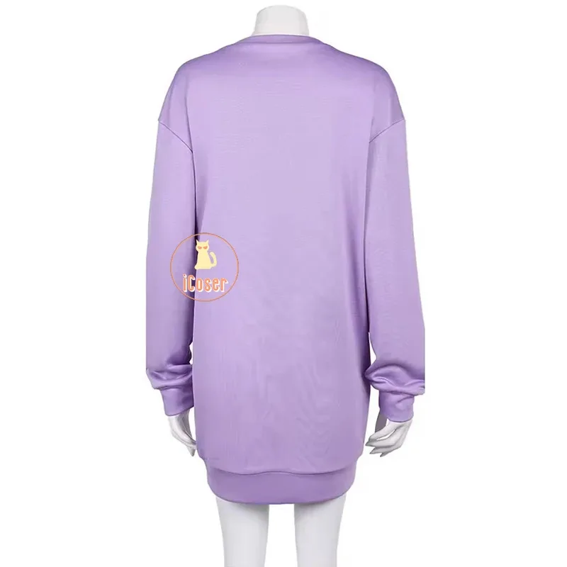 KPop 데몬 헌터스 미라 코스프레 의상 가발 퍼플 베어 파자마 스웨트셔츠 헤드웨어 헌트릭스 할로윈 파티 여성 소녀용