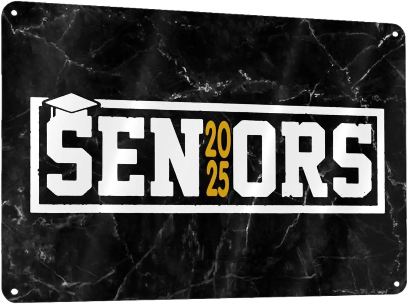 Seniors 2025 Vintage Senior High School Graduation Metal Sign, 8x12 Inch Metal Wall Art Signs Cover Aluminum for Men/Women/ sign