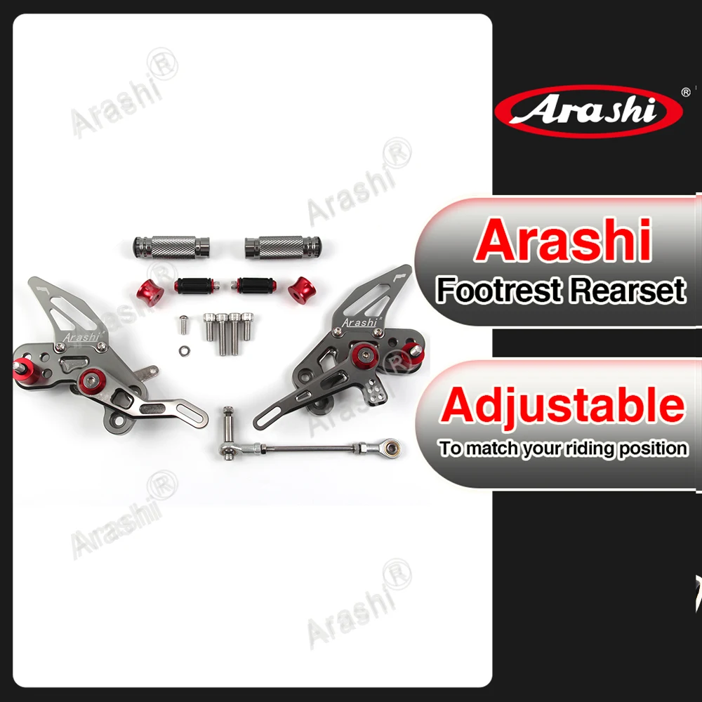 Arashi Z-125 Pro 2016-2023 Motorcycle CNC Adjustable Rear Set Rearsets Footrest FootPegs For KAWASAKI Z125 2017 2018 2019 2020