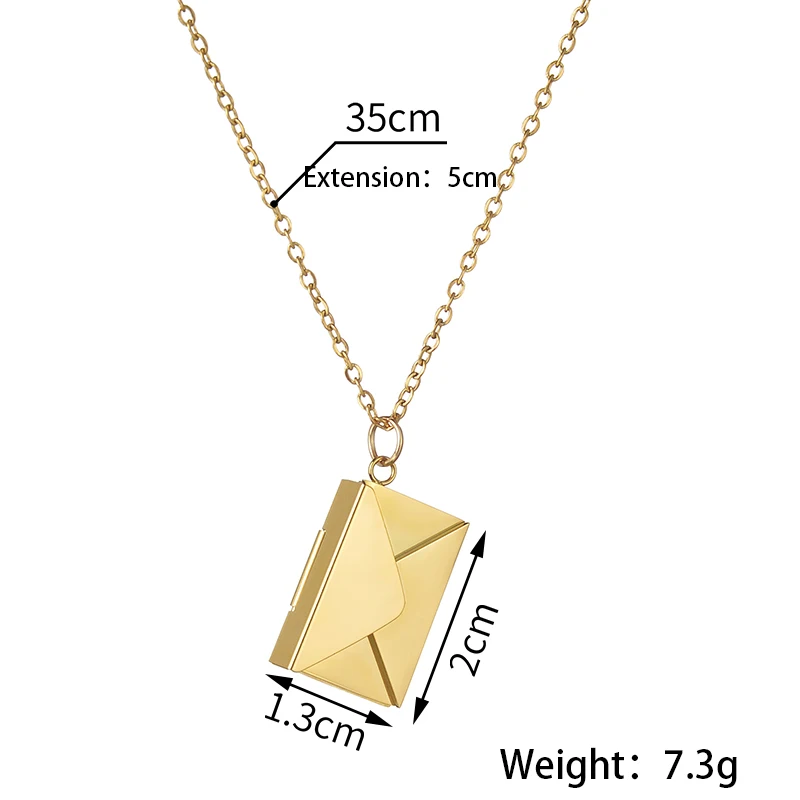 Afirstee Liefde Brief Envelop Hanger Ketting Rvs Sieraden Bekentenis Liefde U Voor Valentijn Dag Gift