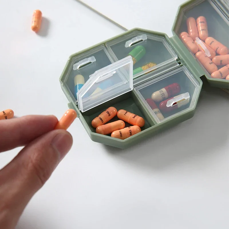 Portable Mini Pill Box 6 Grids Tablet Pill Organizer Case Dispenser Travel Tablet Holder Container Medicine Drug Storage Box Hot