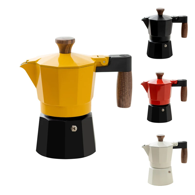 Custom Machine A Cafe Cafeteira Cafetera Double Valve Stovetop Espresso Coffeemaker Mocha Maker Aluminum Mokapot Coffee Moka Pot