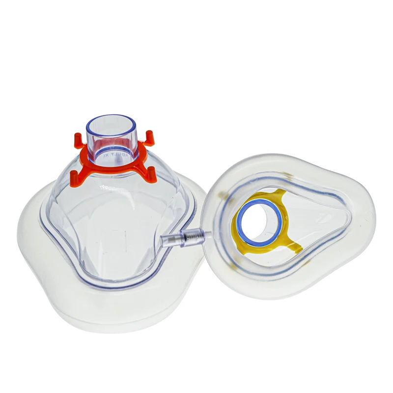 PVC Anesthesia Mask For Adult Child Infant Animals Sterile Disposable Medical Resuscitate Face Masks 7 Size 1pc/5pcs/6pcs/7pcs