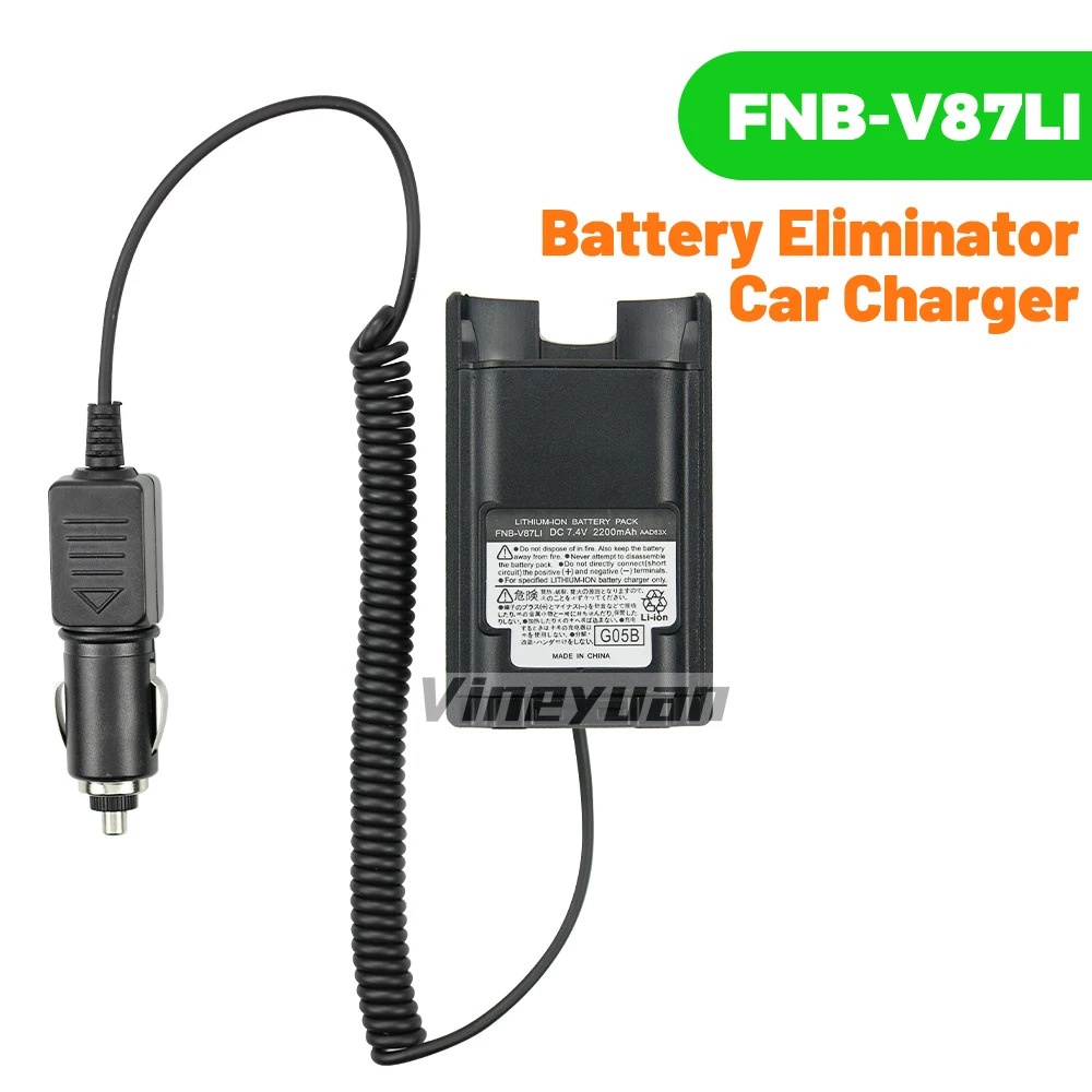 Adattatore per l'eliminazione della batteria 12V FNB-V87LI apparecchi per il noleggio di VERTEX VX-820,VX-821,VX-824,VX-829,VX-900,VX-920 FNB-V86 Radio