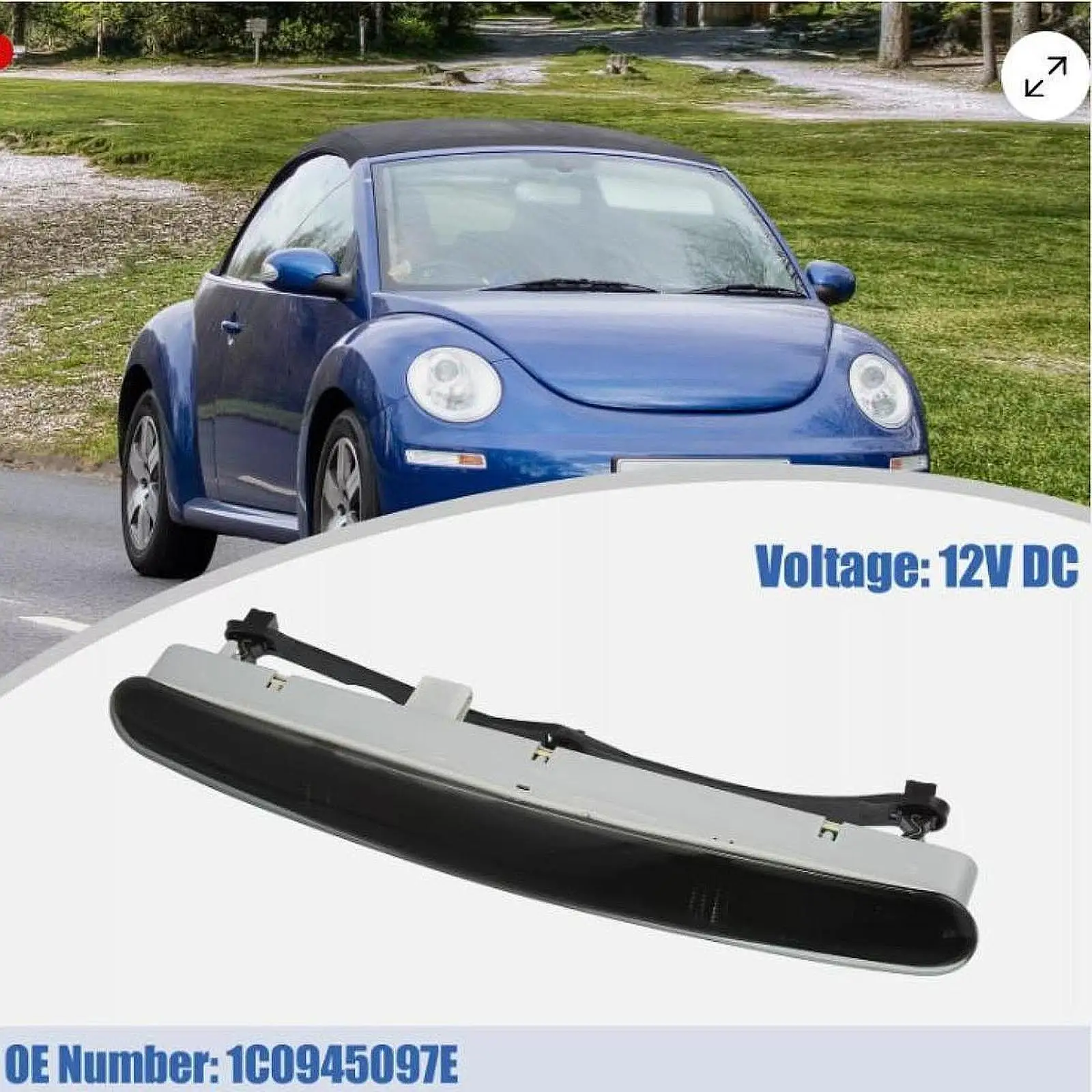 

Durable Plastic Rear Third Brake Stop Light LED Car High Level Lamp Replacement for VW Beetle Accessory