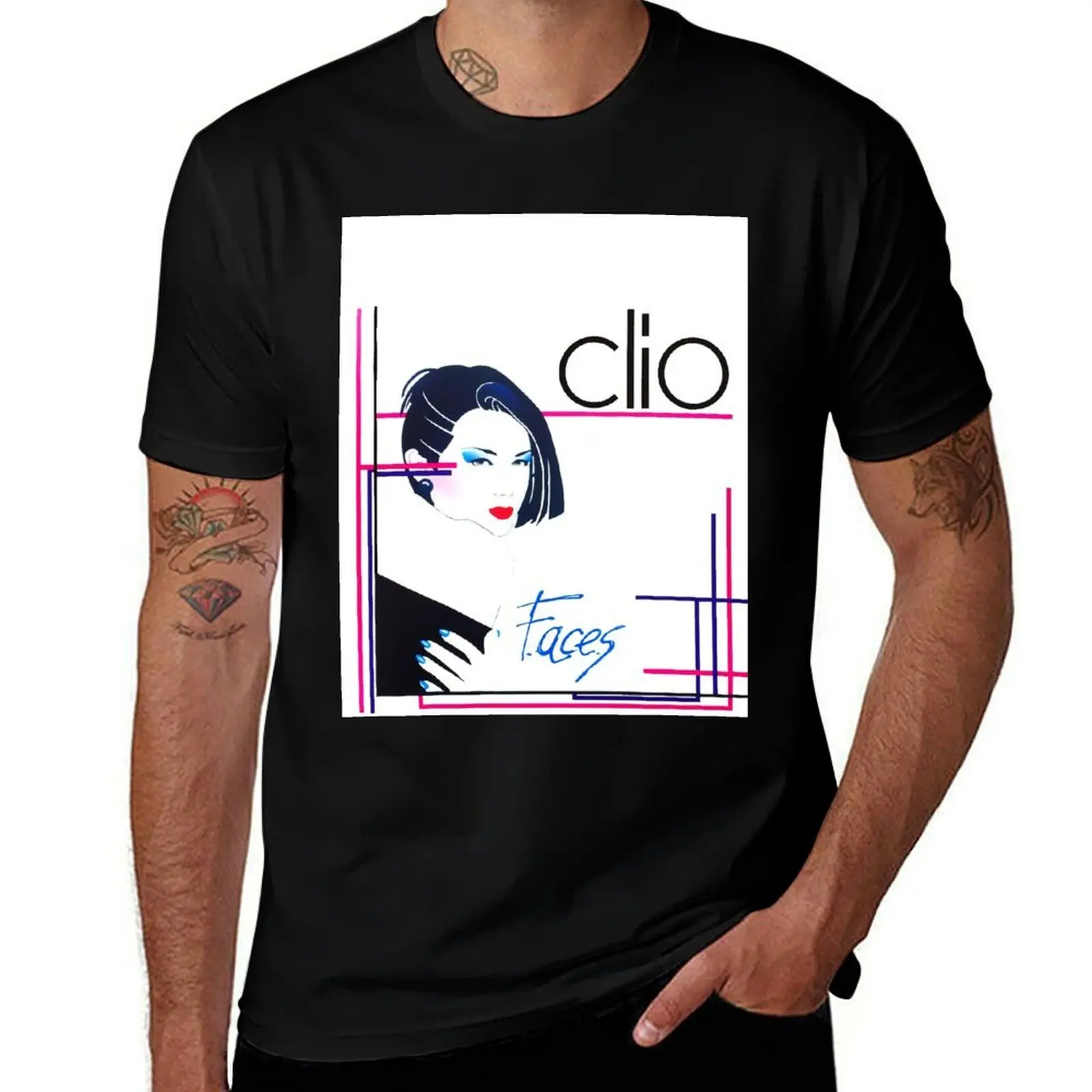 Clio - faces 80s italo disco underground T-Shirt t shirt men 100% cotton luxury brand T-Shirt