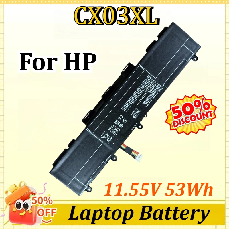 

CX03XL CXO3XL 11.55V 53Wh Laptop Battery for HP EliteBook x360 830 G7 G8 Series L78551-005 L776 HSTNN-IB9G HSTNN-LB8R L77624-422