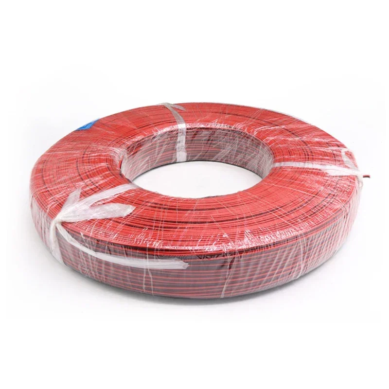 UL2468 2 Pins Electrical Wire Tinned Copper Insulated PVC Extension LED Strip Cable 16/18/20/22/24/26/28/30 Gauge AWG 5m/10m/20m