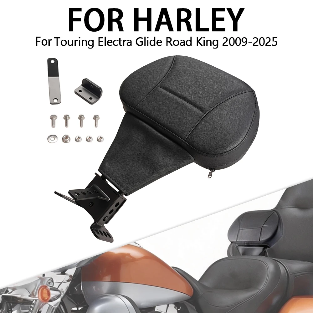 

Motorcycle Accessories Detachable Adjustable Driver Rider Backrest Fit For Harley Touring Road King 2009 - 2025