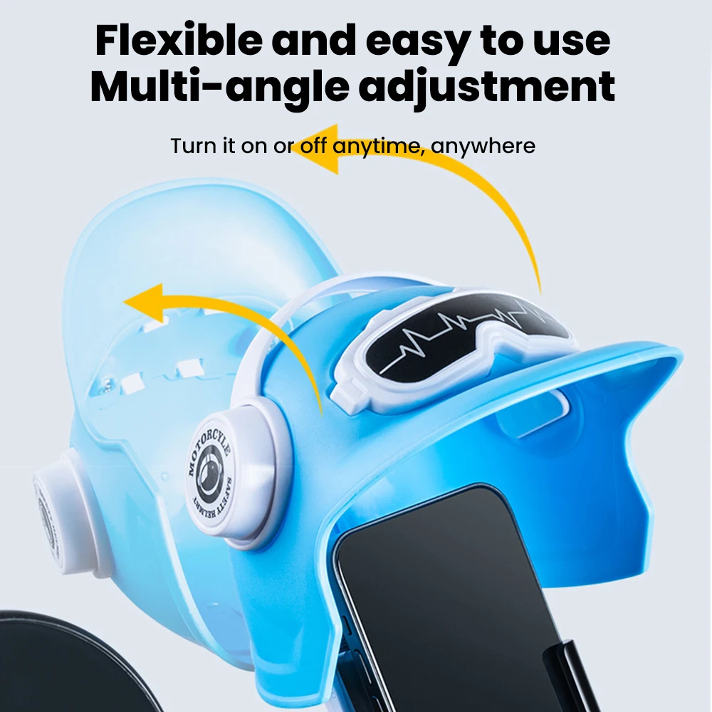 Small Helmet Bike Rider Motorcycle Mount Mobile Phone Holder Electric Bicycle Waterproof Sunshade Navigation Mobile Phone Holder