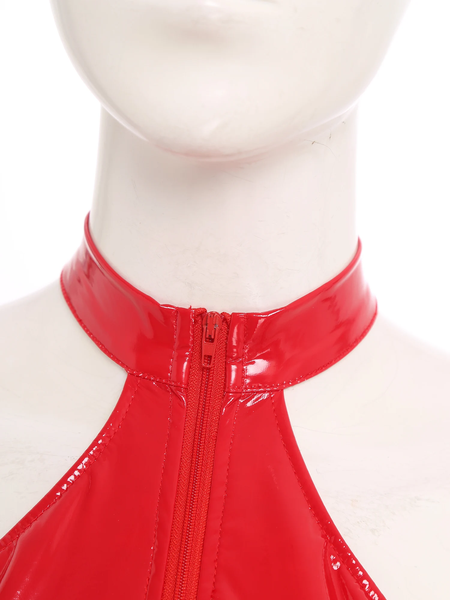 

Женское нижнее белье, платье из лакированной кожи с мокрым эффектом и съемными рукавами, облегающее платье без рукавов с высоким разрезом, соблазнительное ночное белье