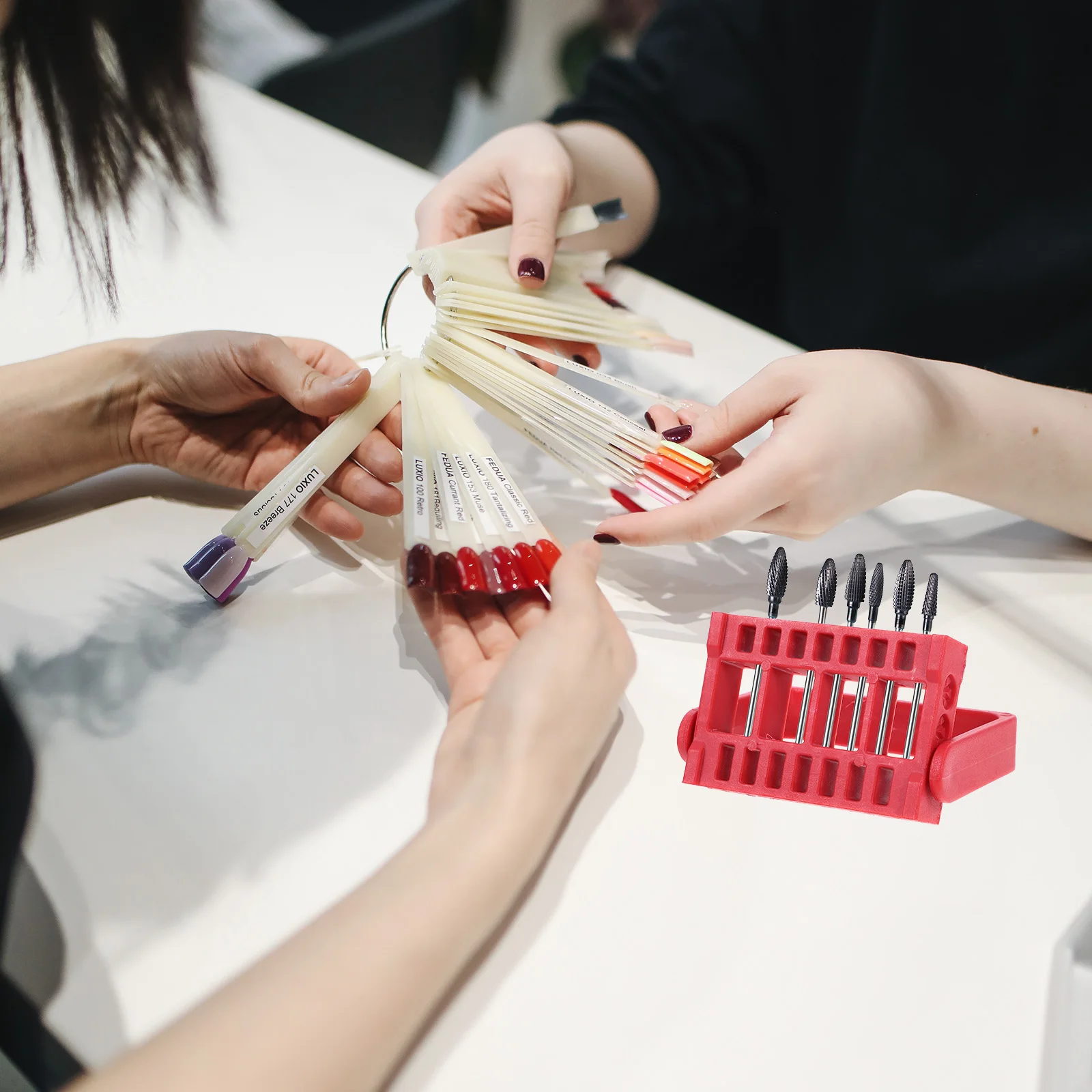 ネイル研削ツールボックス軽量ポータブルマニキュアオーガナイザー収納ケース家庭用プロフェッショナル使用用ブルー