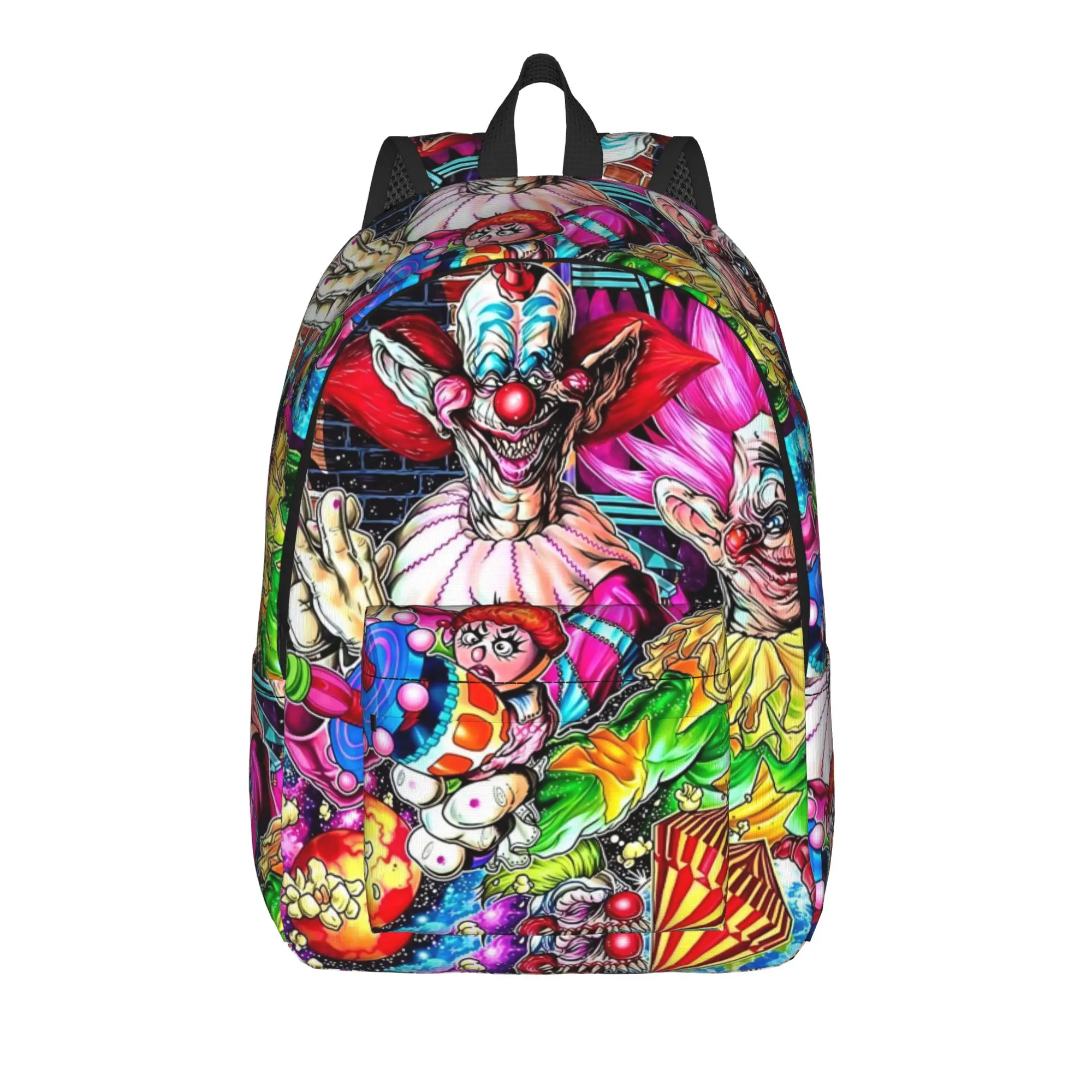 Killer Klowns From Outer Space Wax Backpack Women Men  Durable Backpacks Polyester High School Bags Sport High Quality Rucksack